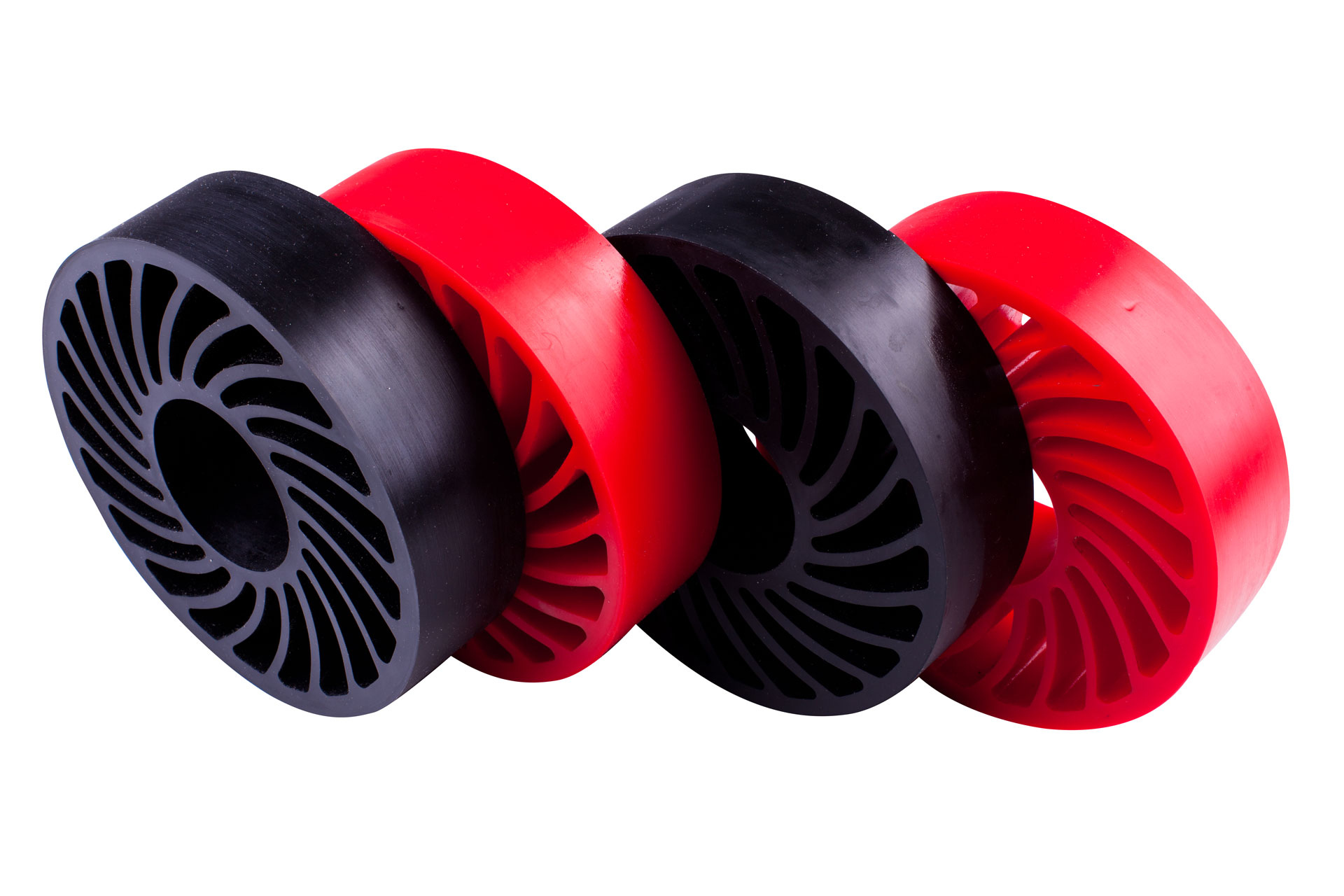 Polyurethane wheels and rollers