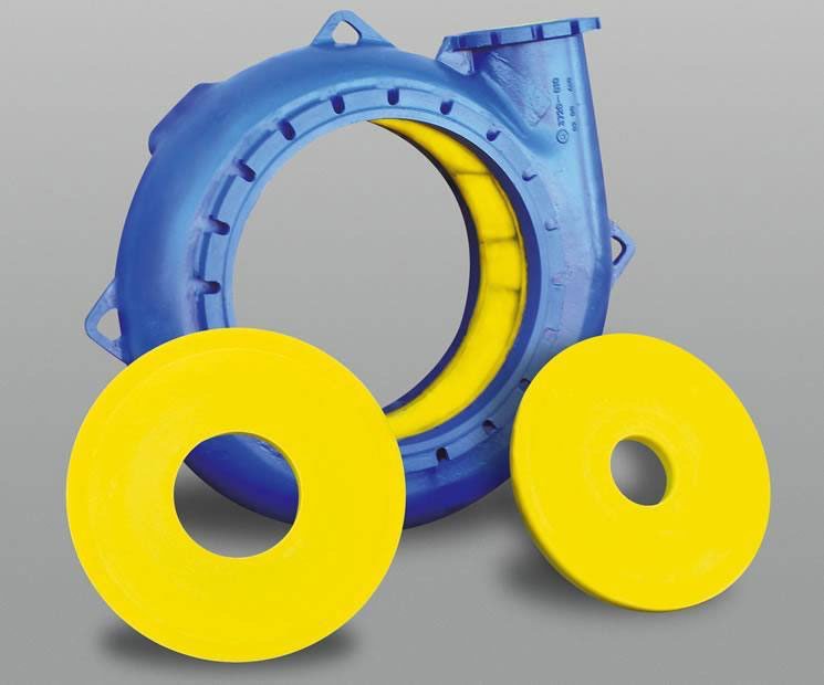 Warman linings and pump impellers